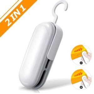 2-in-1 Mini Bag Sealer & Cutter - Portable Heat Vacuum Sealer for Food Storage